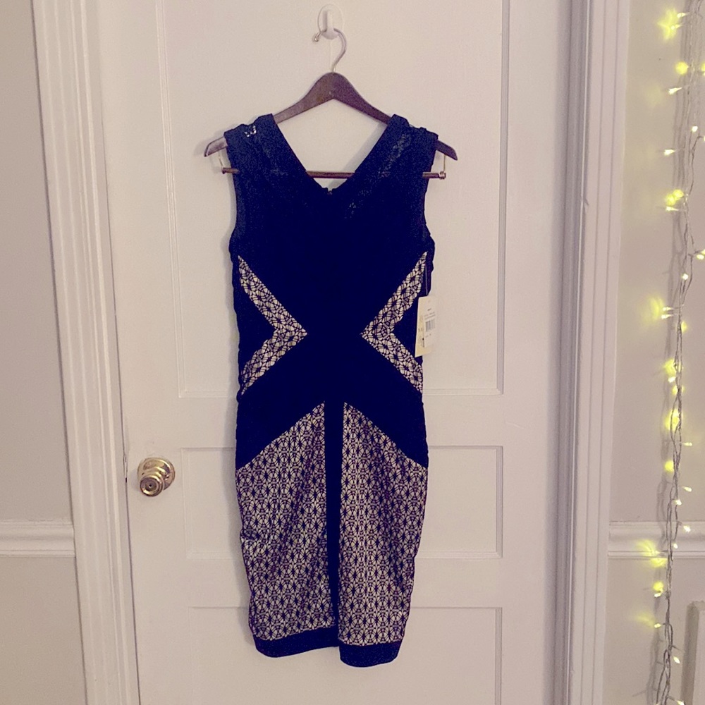 Black/Nude Sheath Dress